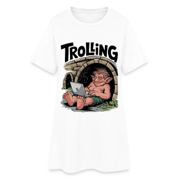 Traîne - Robe T-shirt Femme - blanc - Devant
