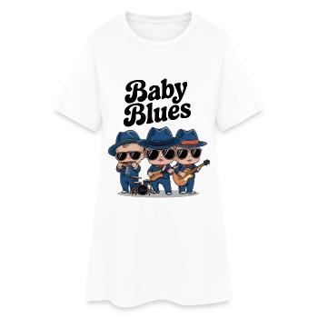 Baby Blues - Women’s T-Shirt Dress - white - Front