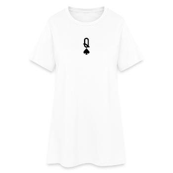 Carte à jouer au poker - Spades Lady - Robe T-shirt Femme - blanc - Devant