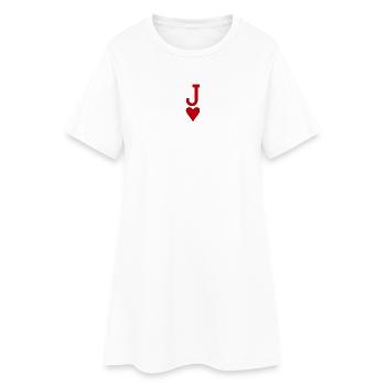 Carte à jouer au poker - Heart Jack - Robe T-shirt Femme - blanc - Devant