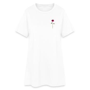 Rose - Robe T-shirt Femme - blanc - Devant
