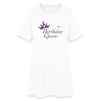 Anniversaire Reine - Robe T-shirt Femme - blanc - Devant