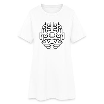 electrician electrical electronics occupation voltage CPU - Women’s T-Shirt Dress - white - Front