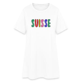 SUISSE. PAYS. GENEVE - Robe T-shirt Femme - blanc - Devant