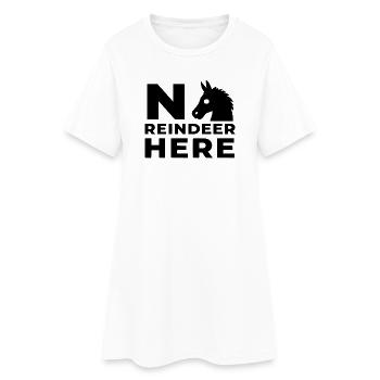 Pas de renne ici - Robe T-shirt Femme - blanc - Devant