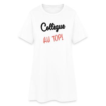 COLLEGUE. DEPART. EMPLOI. HUMOUR. MANAGER. CHEF - Robe T-shirt Femme - blanc - Devant