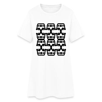 lampe-Type- design - Robe T-shirt Femme - blanc - Devant
