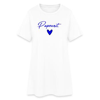 PAPOUNET. PAPA. FÊTE DES PÈRES. BONNE FÊTE PAPA - Robe T-shirt Femme - blanc - Devant