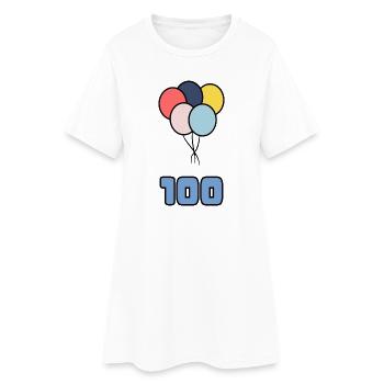 100. 100 ANS. 100e ANNIVERSAIRE. ANNIVERSAIRE 100 - Robe T-shirt Femme - blanc - Devant