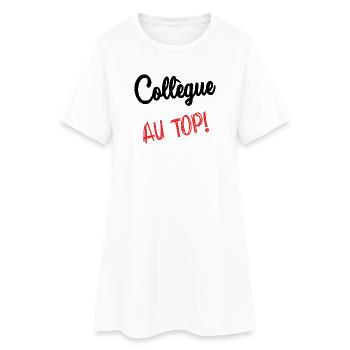 COLLEGUE. HUMOUR. RETRAITE. RETRAITE. RETRAITEE - Robe T-shirt Femme - blanc - Devant