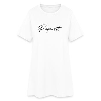 PAPOUNET. PAPA. FÊTE DES PÈRES. BONNE FÊTE PAPA - Robe T-shirt Femme - blanc - Devant