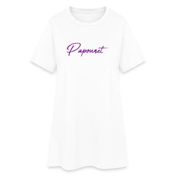 PAPOUNET. PAPA. FÊTE DES PÈRES. BONNE FÊTE PAPA - Robe T-shirt Femme - blanc - Devant