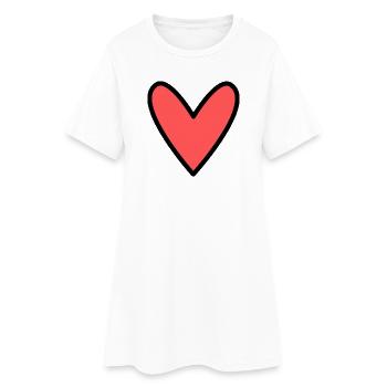 COEUR. MAMAN. FÊTE DES MÈRES. COEUR. FÊTE - Robe T-shirt Femme - blanc - Devant