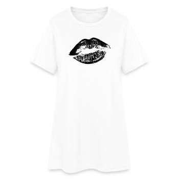 Doux baiser - Robe T-shirt Femme - blanc - Devant