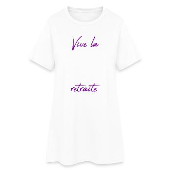 RETRAITE. RETRAITE. RETRAITEE. BONNE RETRAITE - Robe T-shirt Femme - blanc - Devant