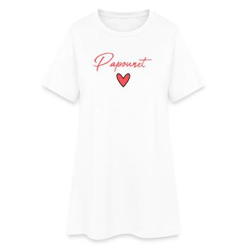 PAPOUNET. PAPA. FÊTE DES PÈRES. BONNE FÊTE PAPA - Robe T-shirt Femme - blanc - Devant