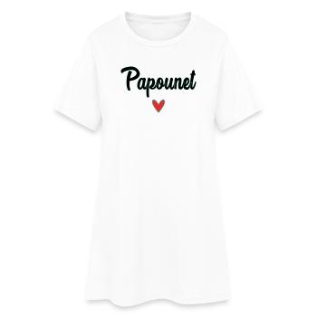 PAPOUNET. PAPA. FÊTE DES PÈRES. BONNE FÊTE PAPA - Robe T-shirt Femme - blanc - Devant