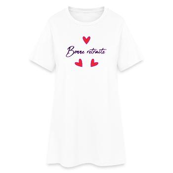 RETRAITE. RETRAITE. RETRAITEE. RETRAITE - Robe T-shirt Femme - blanc - Devant