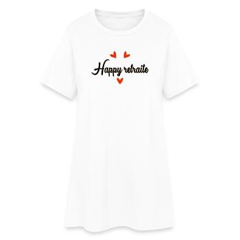 RETRAITE. RETRAITE. RETRAITEE. BONNE RETRAITE - Robe T-shirt Femme - blanc - Devant