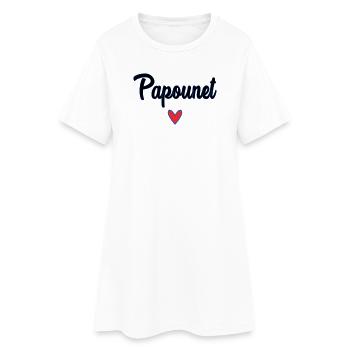 PAPOUNET. PAPA. FÊTE DES PÈRES. BONNE FÊTE PAPA - Robe T-shirt Femme - blanc - Devant