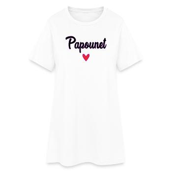 PAPOUNET. PAPA. FÊTE DES PÈRES. BONNE FÊTE PAPA - Robe T-shirt Femme - blanc - Devant