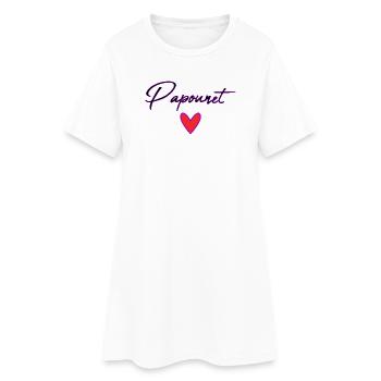 PAPOUNET. PAPA. FÊTE DES PÈRES. BONNE FÊTE PAPA - Robe T-shirt Femme - blanc - Devant