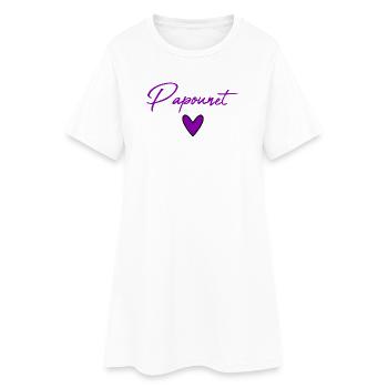 PAPOUNET. PAPA. FÊTE DES PÈRES. BONNE FÊTE PAPA - Robe T-shirt Femme - blanc - Devant
