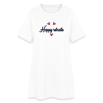 RETRAITE. RETRAITE. RETRAITEE. BONNE RETRAITE - Robe T-shirt Femme - blanc - Devant