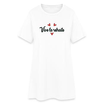 RETRAITE. RETRAITE. RETRAITEE. BONNE RETRAITE - Robe T-shirt Femme - blanc - Devant
