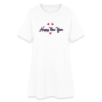 BONNE ANNEE. SAINT SYLVESTRE. MEILLEURS VOEUX - Robe T-shirt Femme - blanc - Devant