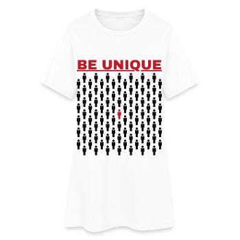 Soyez unique dans la foule - Robe T-shirt Femme - blanc - Devant