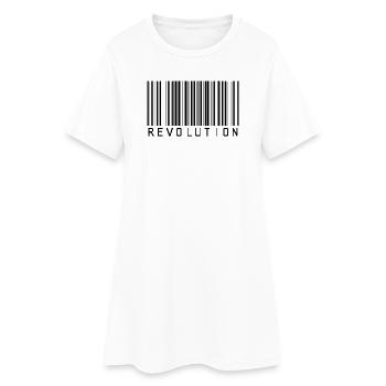 Revolutions-Barcode - Frauen T-Shirt-Kleid - Weiß - Vorne