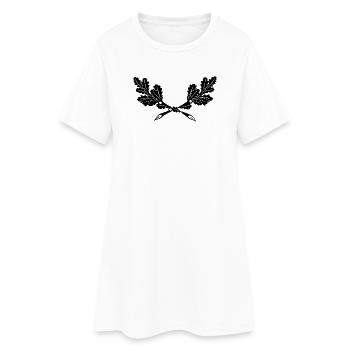 Eiche Logo Jäger 2 - Frauen T-Shirt-Kleid - Weiß - Vorne