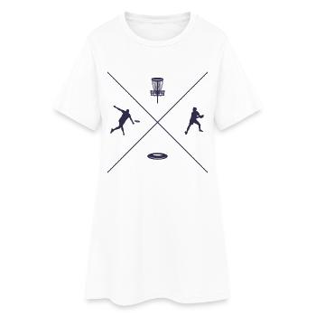 Disc Golf Spieler Discgolfer Design Discgolf - Frauen T-Shirt-Kleid - Weiß - Vorne