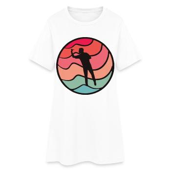 Dart Spieler Dartspiel Kinder Dartspieler - Frauen T-Shirt-Kleid - Weiß - Vorne
