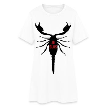 Ich bin Skorpion, Sternzeichen - Frauen T-Shirt-Kleid - Weiß - Vorne