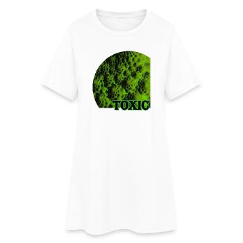 Toxisches, dunkles Romanesco - Frauen T-Shirt-Kleid - Weiß - Vorne
