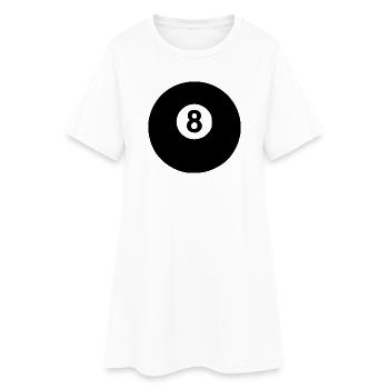 Billardkugel Billard Geschenk - Frauen T-Shirt-Kleid - Weiß - Vorne