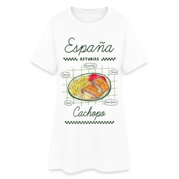 Asturischer Cachopo - Frauen T-Shirt-Kleid - Weiß - Vorne