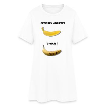  Ordinary Athletes vs Gymnast  - Frauen T-Shirt-Kleid - Weiß - Vorne