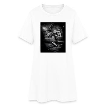 Night Trash Panda Crew Vintage Wildlife Club - Frauen T-Shirt-Kleid - Weiß - Vorne