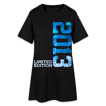 13. GEBURTSTAG LIMITED EDITION 2013 - Frauen T-Shirt-Kleid - Schwarz - Vorne