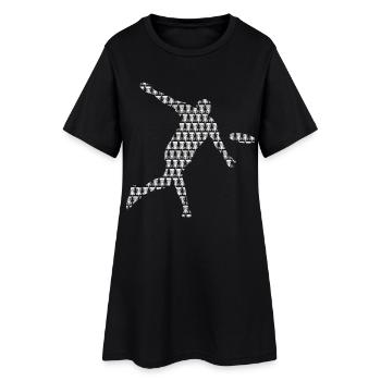 Discgolfer Spieler Disc Golf Discgolf - Frauen T-Shirt-Kleid - Schwarz - Vorne