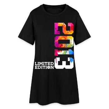 13. GEBURTSTAG LIMITED EDITION 2013 - Frauen T-Shirt-Kleid - Schwarz - Vorne