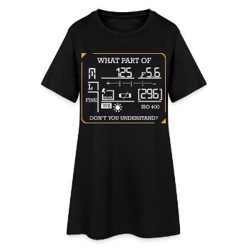 photographer - Women’s T-Shirt Dress - black - Front