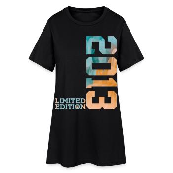13. GEBURTSTAG LIMITED EDITION 2013 - Frauen T-Shirt-Kleid - Schwarz - Vorne