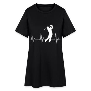 Le golf - Robe T-shirt Femme - noir - Devant