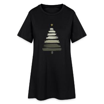 Arbre de Noël - Robe T-shirt Femme - noir - Devant