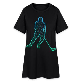 Floorball Spieler Unihockey Hockey Unihockey - Frauen T-Shirt-Kleid - Schwarz - Vorne