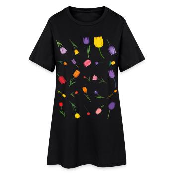 Source - Robe T-shirt Femme - noir - Devant